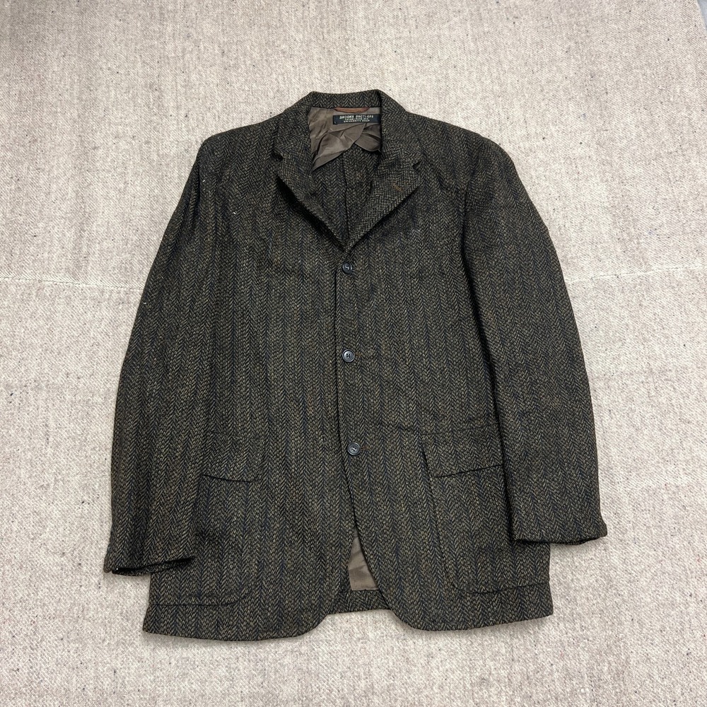Vintage Brooks Brother University Shop Blazer Jacket Mens Medium Brown 1940s